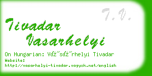 tivadar vasarhelyi business card